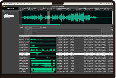 Tascam Audio File Manager software