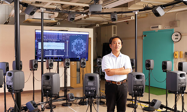 Professor Yasunori Sugita, pictured in the Acoustic and Vibration Engineering Centre at the Nagaoka University of Technology