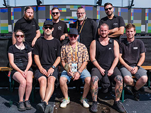 Back Row_Jay Walton, Eiran Simpson, Joe Campbell and Johnny Keirle, Front Row_Brooke Paterson, Chip Valentino, Dave Bracey, Juan Beilin and Claus Köpplin Orrán