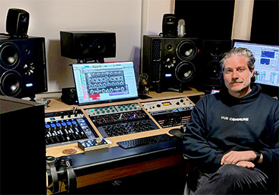 Cam Trewin in his studio with PMC6-2 monitors