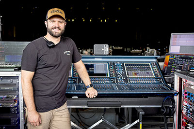 Chris Leonard at FOH position (Pic: Justin Mrusek)