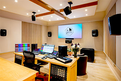 7.1.4 Dolby Atmos room with Genelec Active Monitors at Mr. Bronx Audio Post in NYC