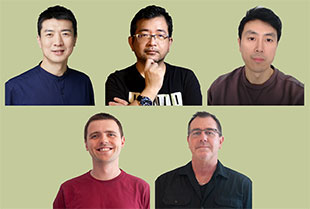 Jonathan Wu, Business Development Manager for China, Chen Jinfu, Business Development Manager for Southeast Asia, Michael Wu, Solution Engineer for China, Joe Byrne, Solutions Engineering Manager for the US, and Tom Bland, Solution Engineer for the UK,