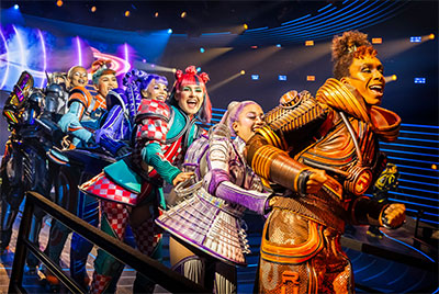 Jeevan Braich (Rusty) and the cast of Starlight Express (Pic: Pamela Raith)