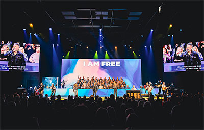 Worship at Cottonwood Creek Church is enhanced by the fidelity, clarity and intelligibility of is new TT+ Audio GTX/GTS line array system by RCF (Pic: John Hames Photography)