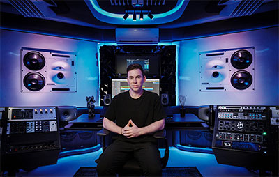 Dutch DJ/producer Hardwell in his Breda studio